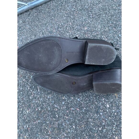 LUCKY BRAND black genuine leather ankle boots booties sz 9 womens - Picture 5 of 6